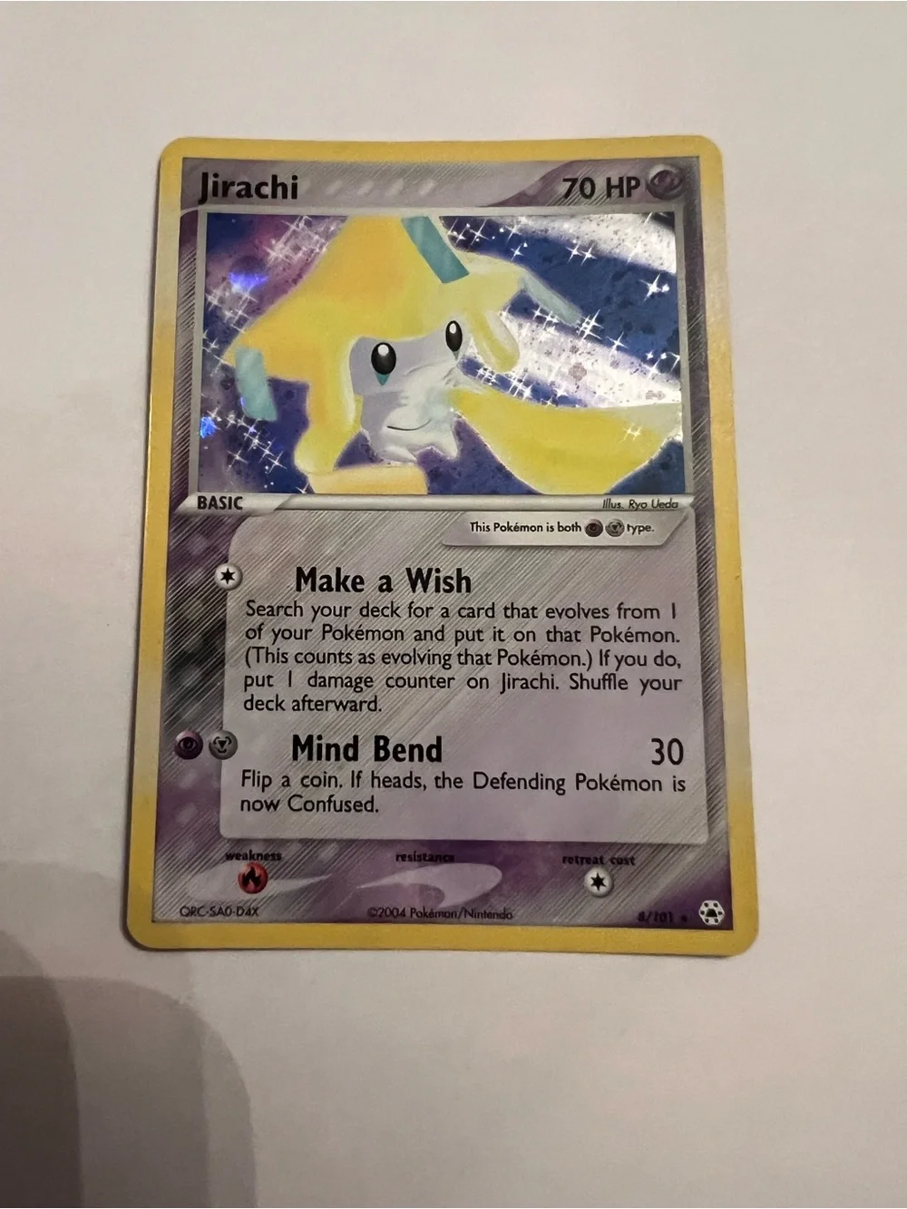 2004 RARE Jirachi 8/101 Hidden Legends Holo Pokemon Cards